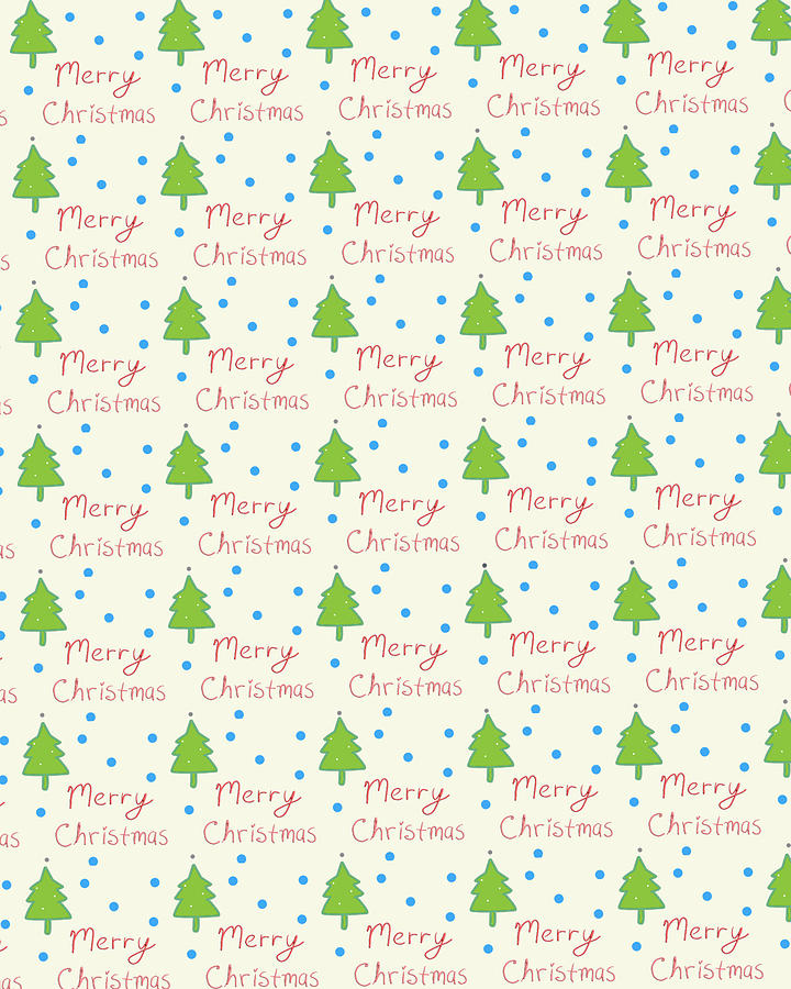 Merry Christmas retro pattern Digital Art by Ashley Rice