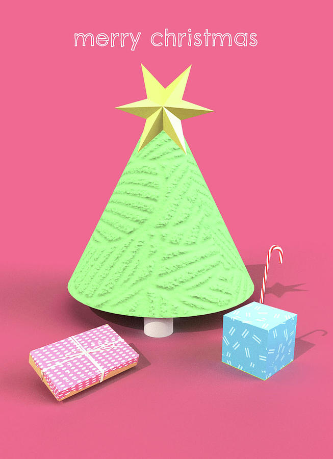 merry Christmas scene Digital Art by Ashley Rice