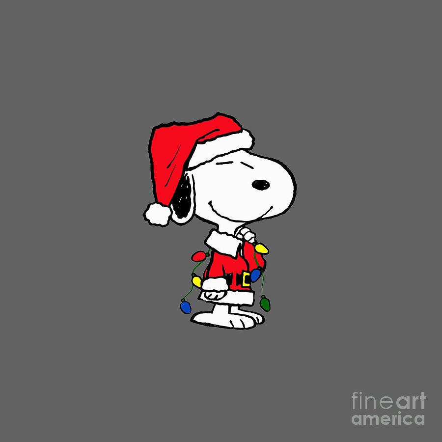Merry Christmas Snoopy Drawing by Wily Alien Fine Art America