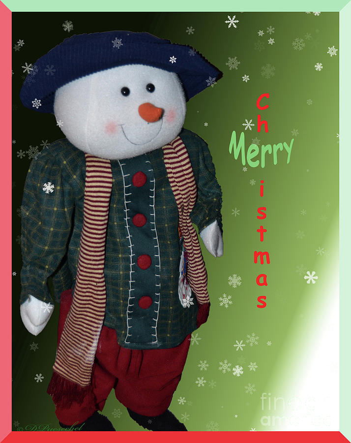 Merry Christmas Snowman Photograph