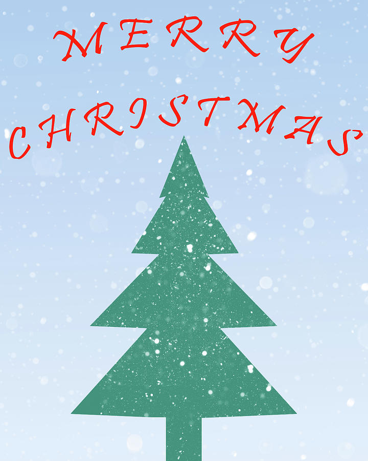 Merry Christmas Tree Mixed Media