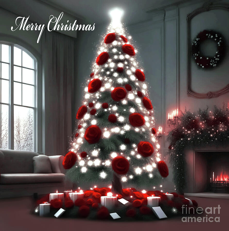 Merry Christmas Tree Digital Art by Eddie Eastwood