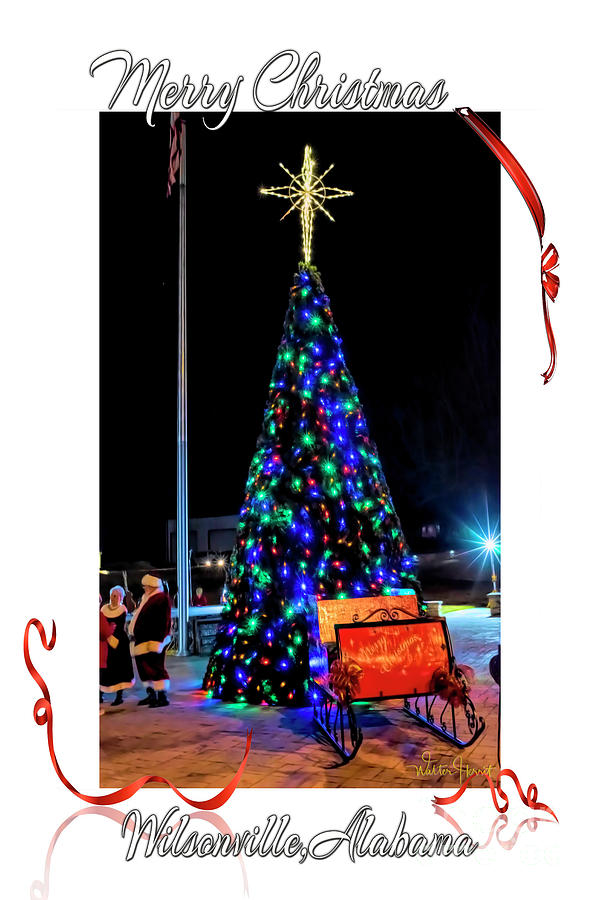 Merry Christmas Wilsonville,Alabama v2 Digital Art by Walter Herrit