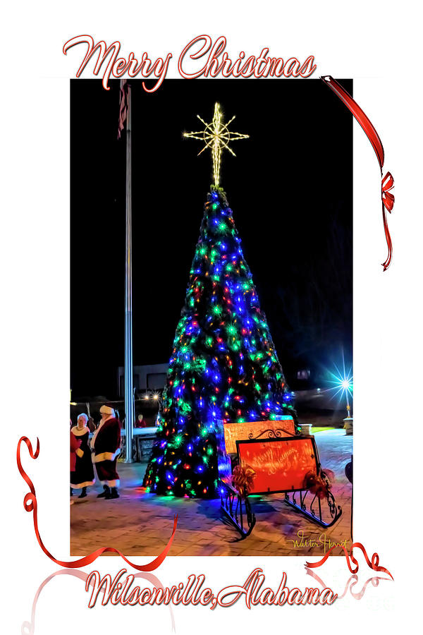 Merry Christmas Wilsonville,Alabama v3 Digital Art by Walter Herrit