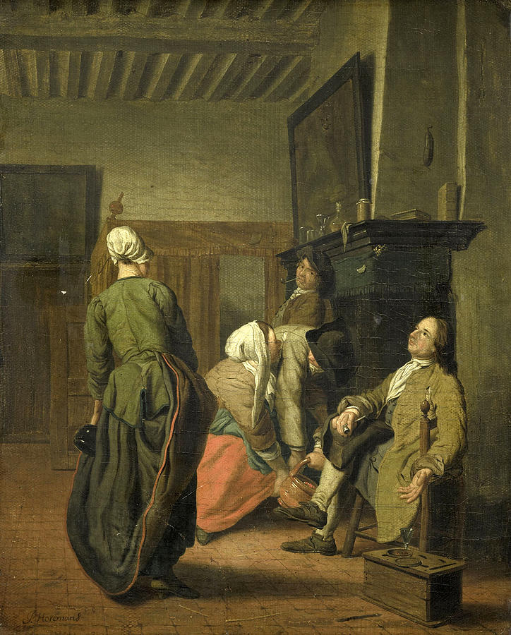 Merry company Painting by Jan Josef Horemans the Younger