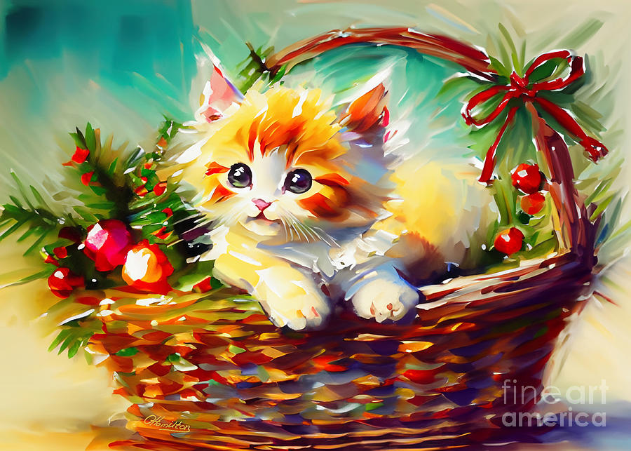 Merry First Christmas Painting by Olga Hamilton
