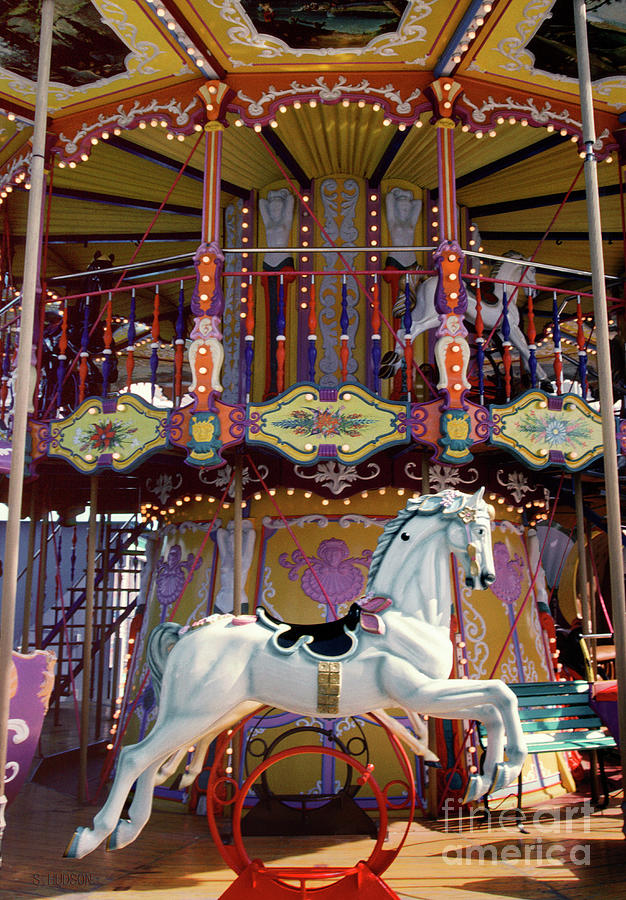merry-go-round pictures - Pier 39 Carousel Photograph by Sharon Hudson