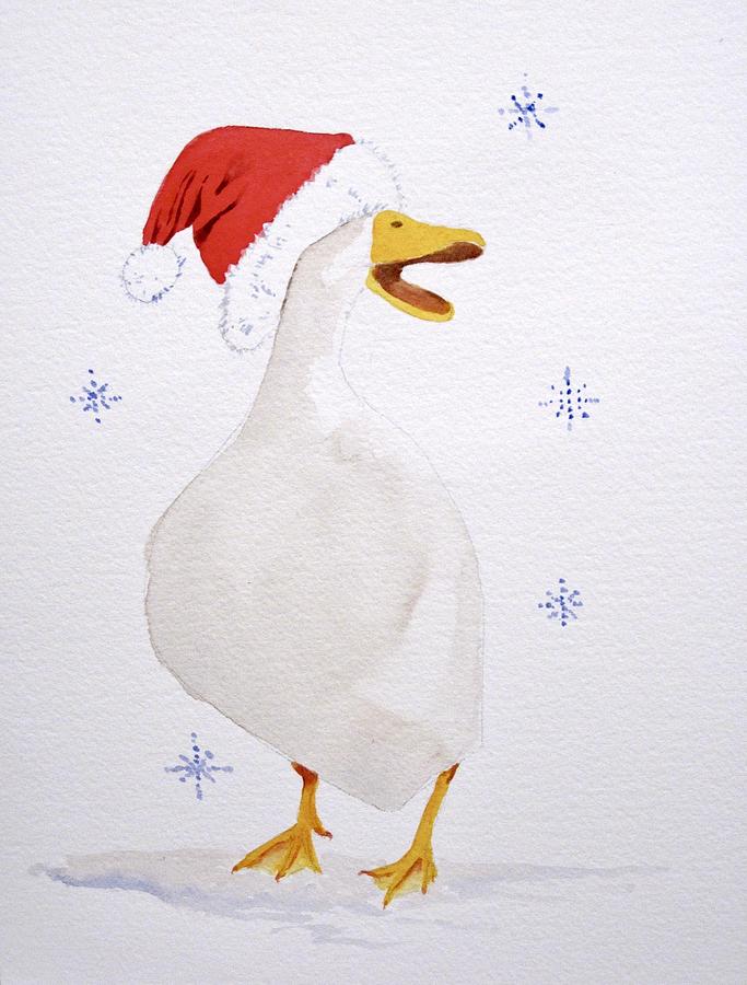 Merry Goosemas Painting by Dominique Bachelet