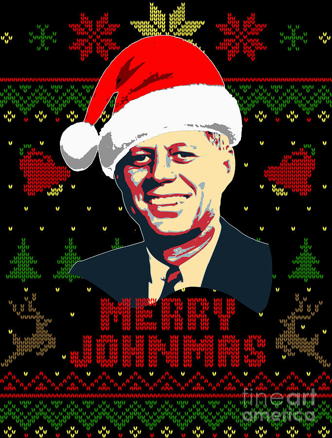 Merry Johnmas John F Kennedy Christmas Digital Art by Megan Miller