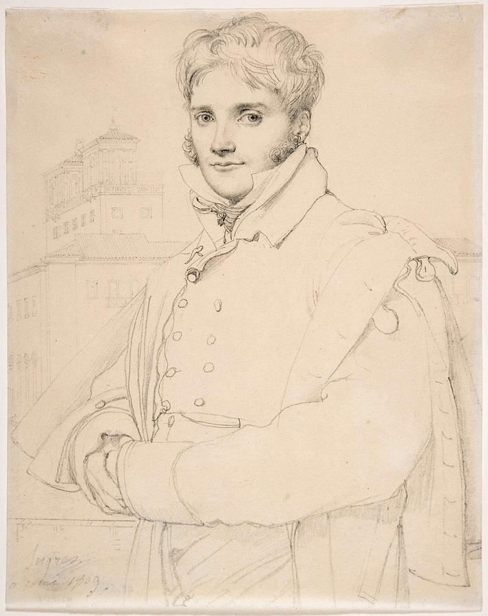 Merry-Joseph Blondel Drawing by Jean-Auguste-Dominique