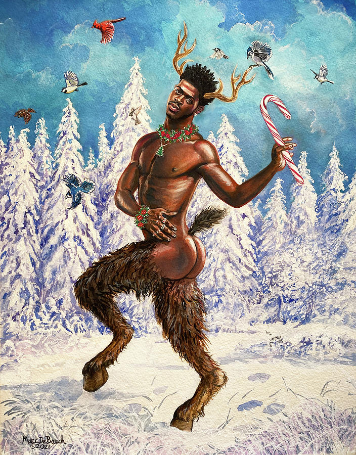 Merry Lil Nas Xmas Painting by Marc DeBauch