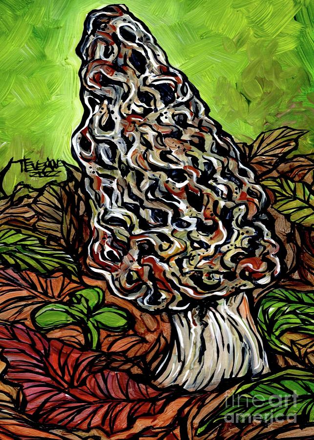 Merry Morel Painting by Tracy Levesque