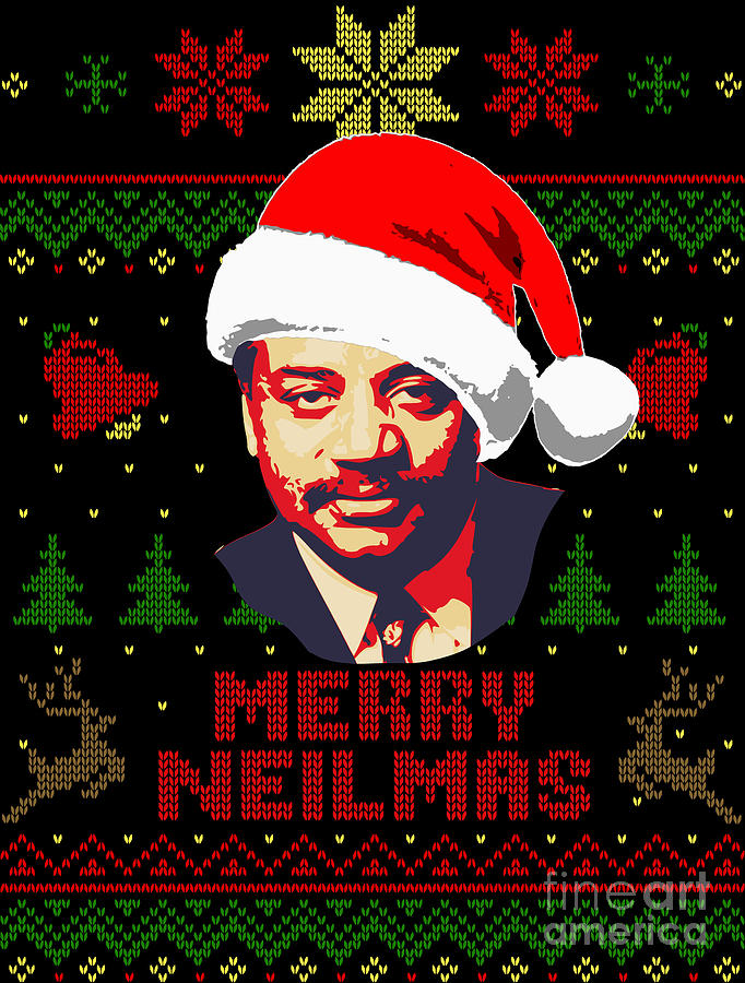 Merry Neilmas Neil Degrasse Tyson Christmas Digital Art by Megan Miller