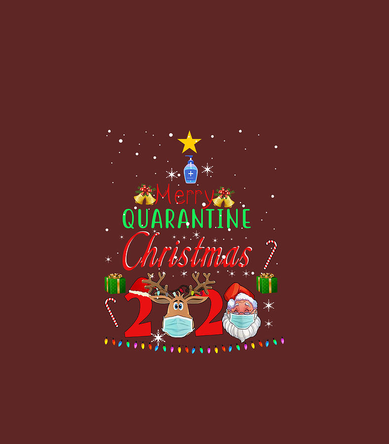 Merry Quarantine Christmas 2020 Pajamas Family Matching Xmas Digital