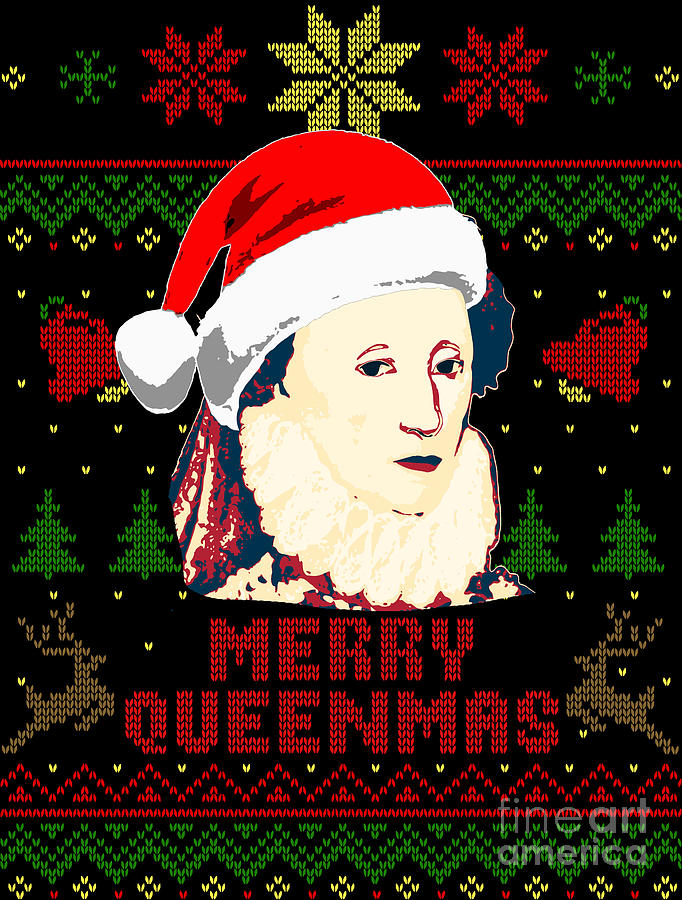 Santa Digital Art - Merry Queenmas Queen Elizabeth by Filip Schpindel Santa Digital Art - Merry Queenmas Queen Elizabeth by Filip Schpindel