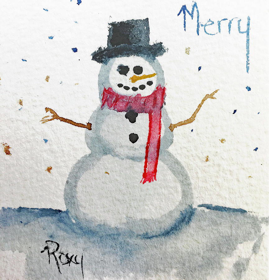 Merry Snowman Painting