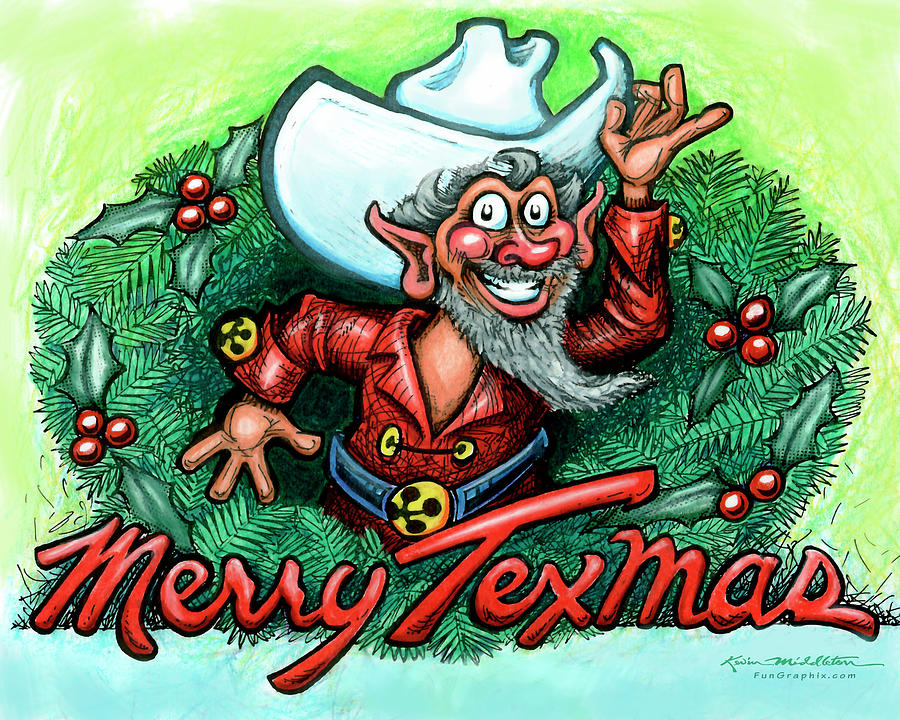 Merry Texmas Digital Art by Kevin Middleton