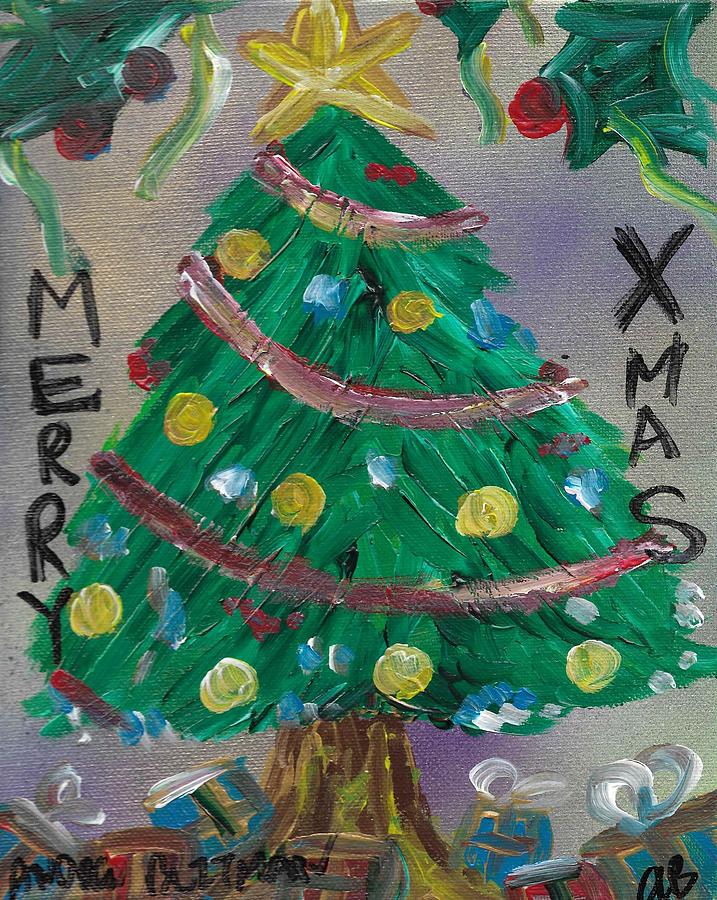 Merry X-Mas Painting by Andrew Blitman