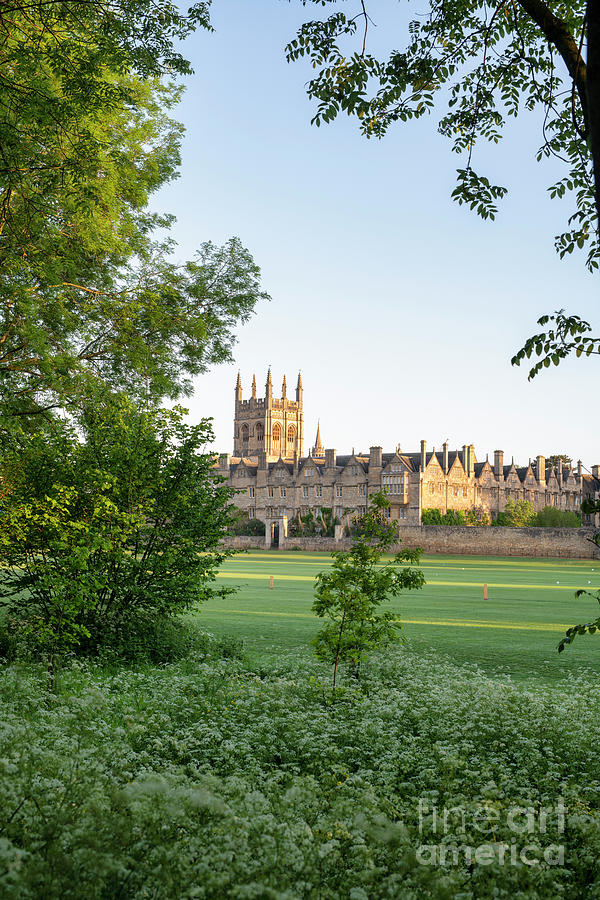 Merton College Oxford in Spring at Sunrise Photograph by Tim Gainey