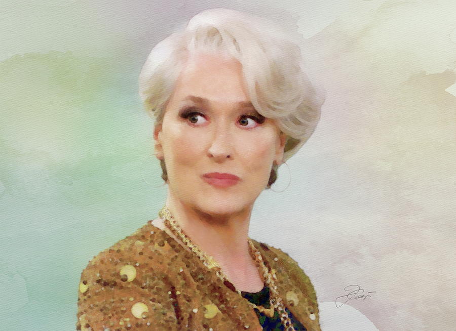 Meryl Streep Digital Art by Jerzy Czyz