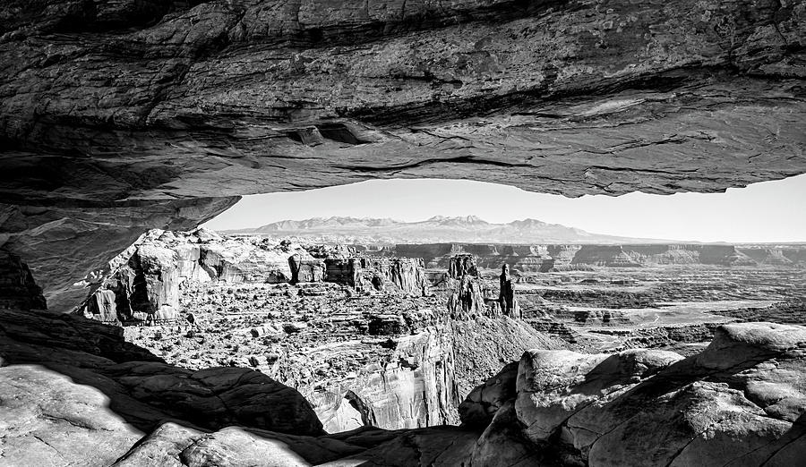 Mesa Arch Canyonlands National Park Utah BW Photograph by Joan Carroll