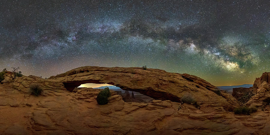 Mesa Arch Night Panorama Photograph by John Wilbur Mesa Arch Night Panorama Photograph by John Wilbur