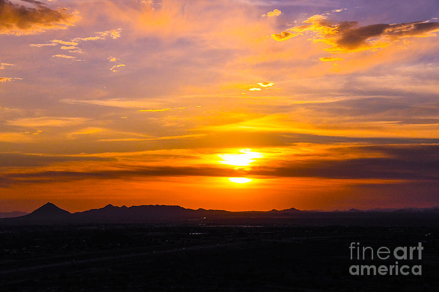 Mesa Arizona Sunset Digital Art by Tammy Keyes