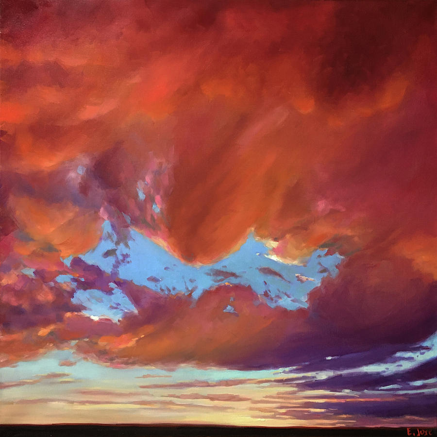 Mesa Sunset Painting by Elizabeth Jose