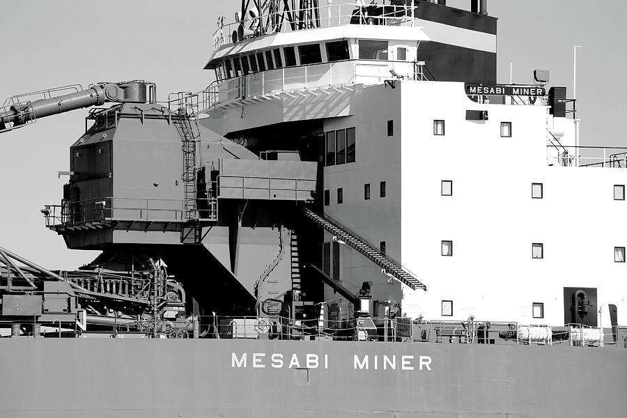 Mesabi Miner Closeup BW 061321 Photograph by Mary Bedy