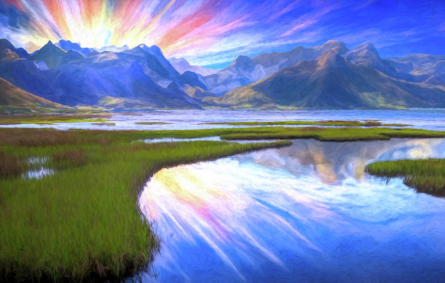Mesmerizing Landscape Reflections Painting by Dan Sproul
