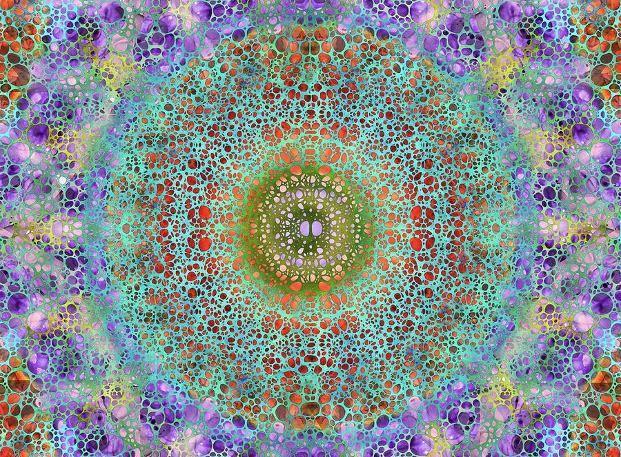 Mandala Painting - Mesmerizing Mandala Colorful Pattern Art by Sharon Cummings