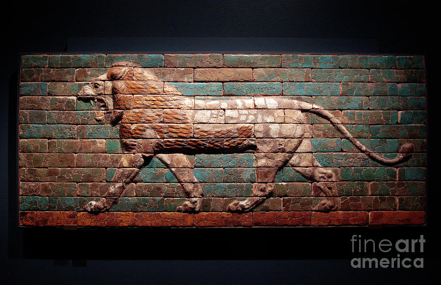 Mesopotamian Lion Mosaic 2021 Photograph