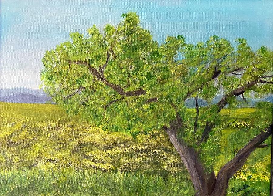Mesquite tree Painting by Priscilla Heer