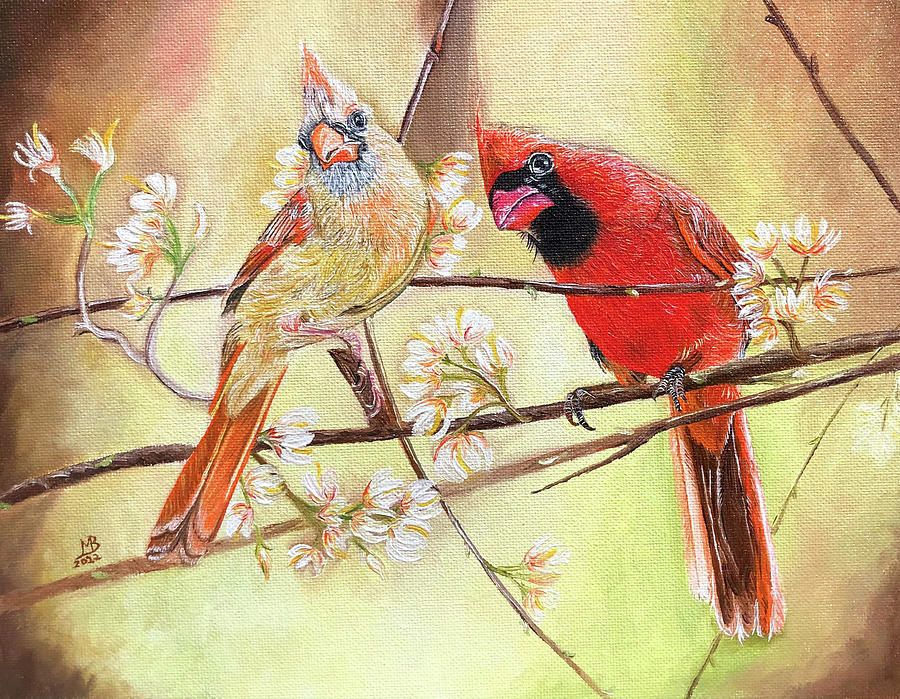 Cardinal Painting - Messengers from Heaven by Wildlife and Nature