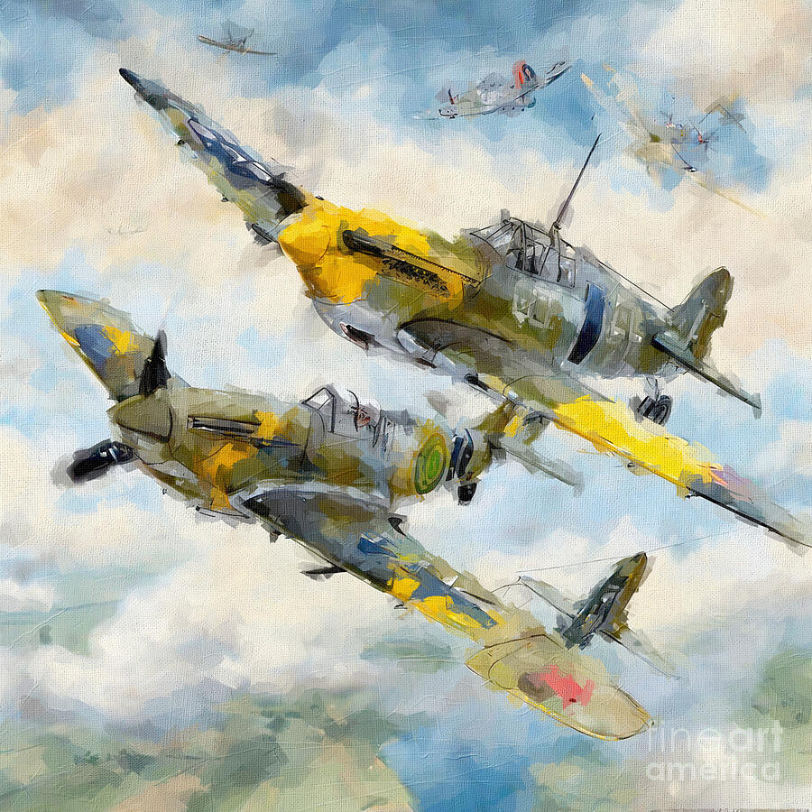 Messerschmitt Bf109 Supermarine Spitfire World War II Fighters Bf 109 ...