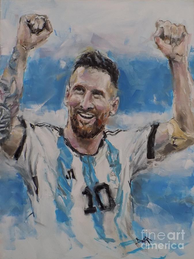 Messi Magic Painting by Dan Campbell