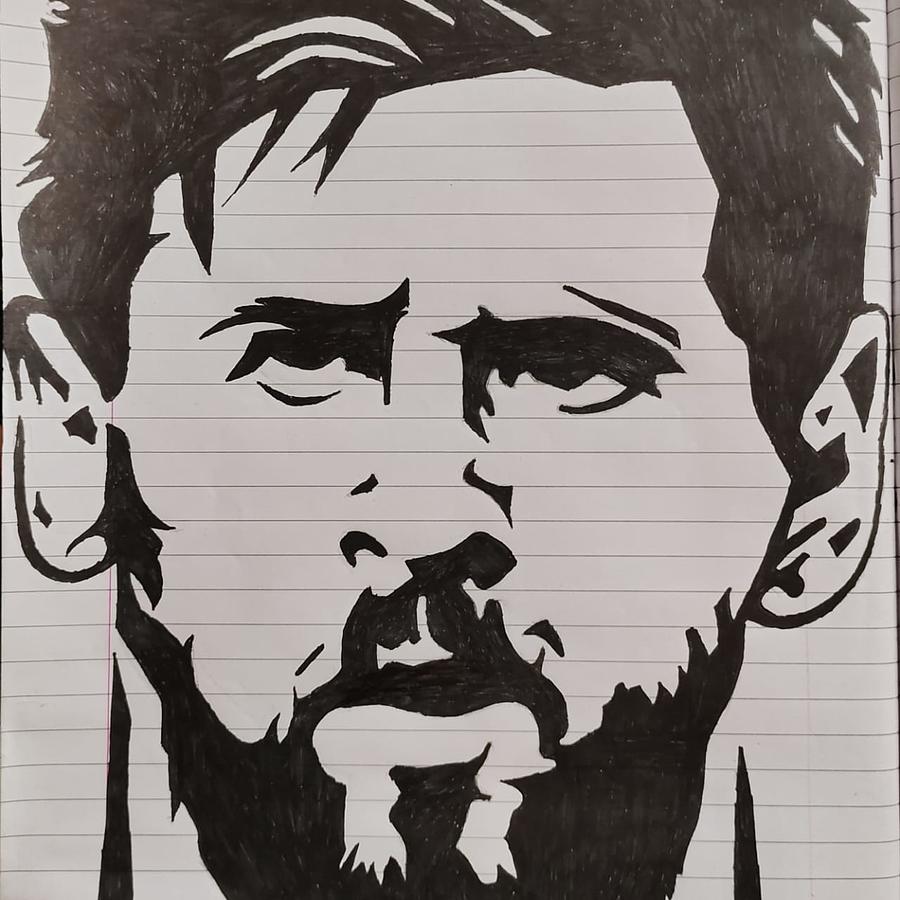 how to do Messi drawing black and white | messi drawing | lionel messi  drawing | lionel messi sketch - YouTube