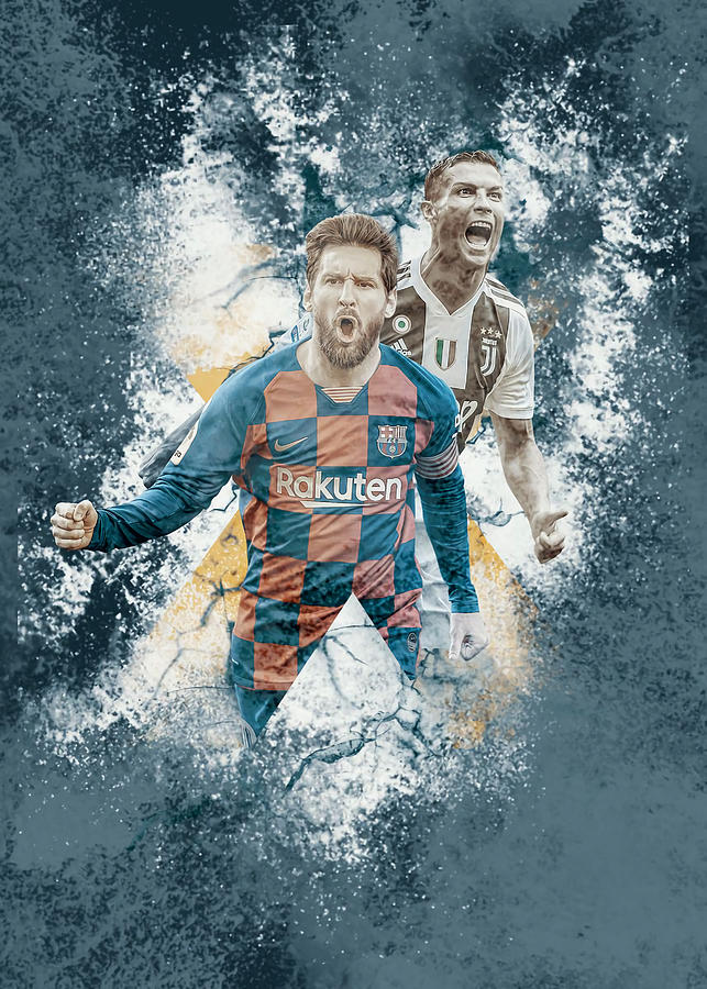 Messi x Ronaldo Poster Mild worlds Tapestry - Textile by Dustin Veasey ...