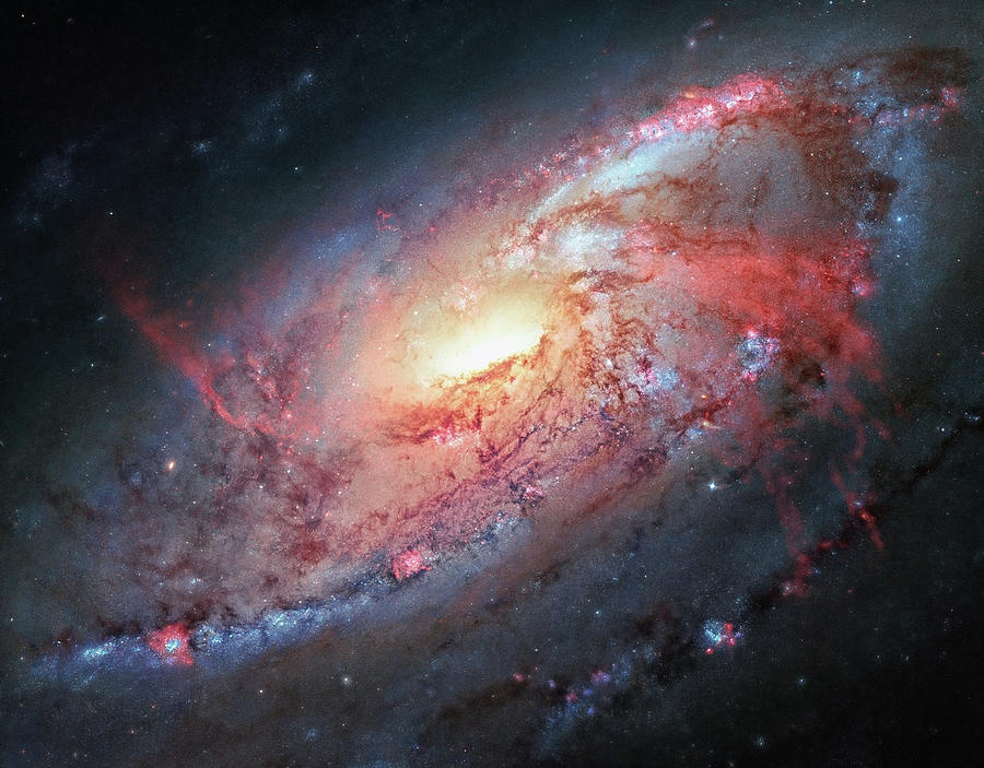 Interstellar Photograph - Messier 106 by Mango Art