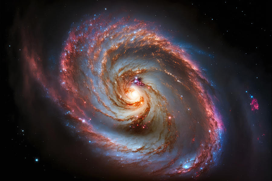 Messier 88 Galaxy Digital Art by Marc Orphanos