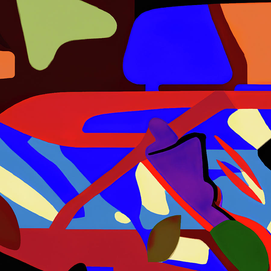 Messy Desk Abstract Art 1 of 5 Mixed Media by Michelle Patrick Fine