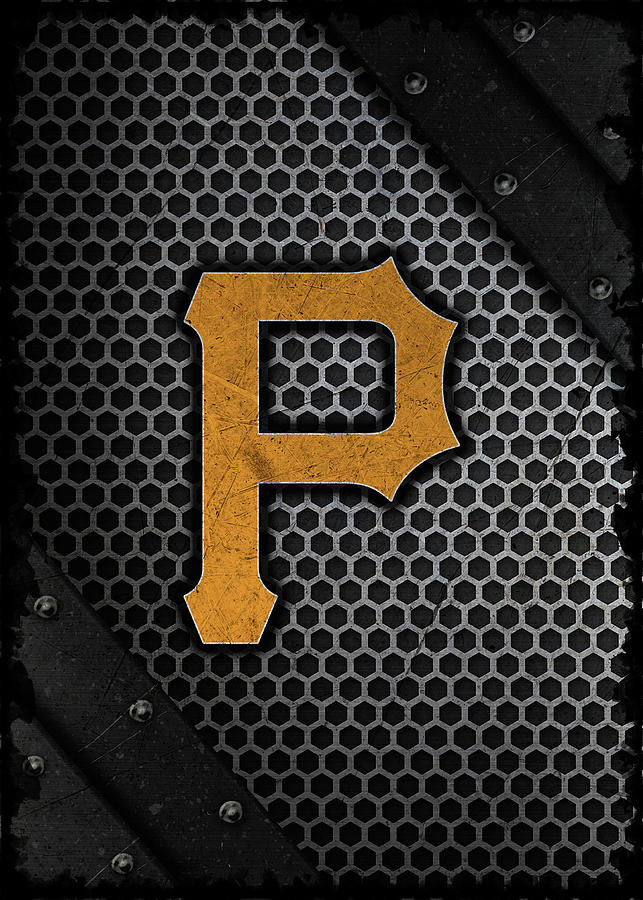 Metal Art Baseball Pittsburgh Pirates T-Shirt by Leith Huber - Pixels