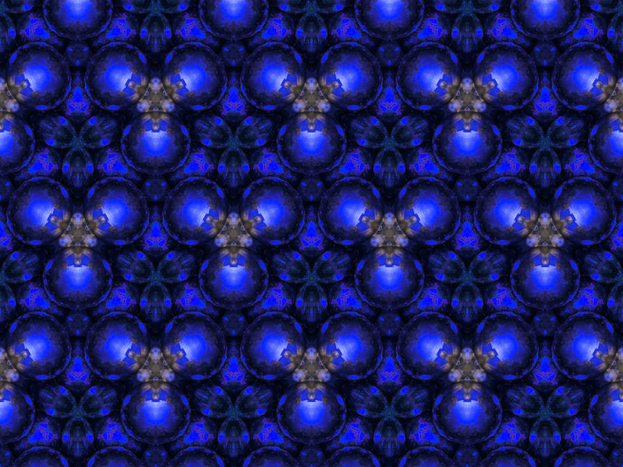 Metal Ball Kaleidoscope Blue Mixed Media by Eileen Backman