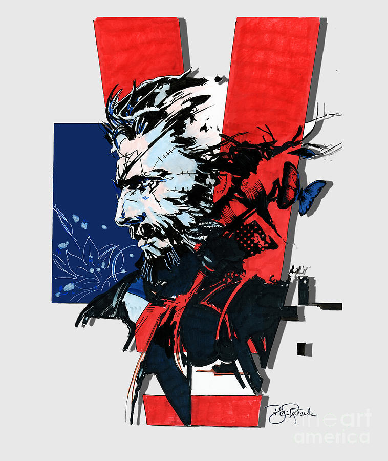 Metal Gear Solid 5 Drawing by Bill Richards