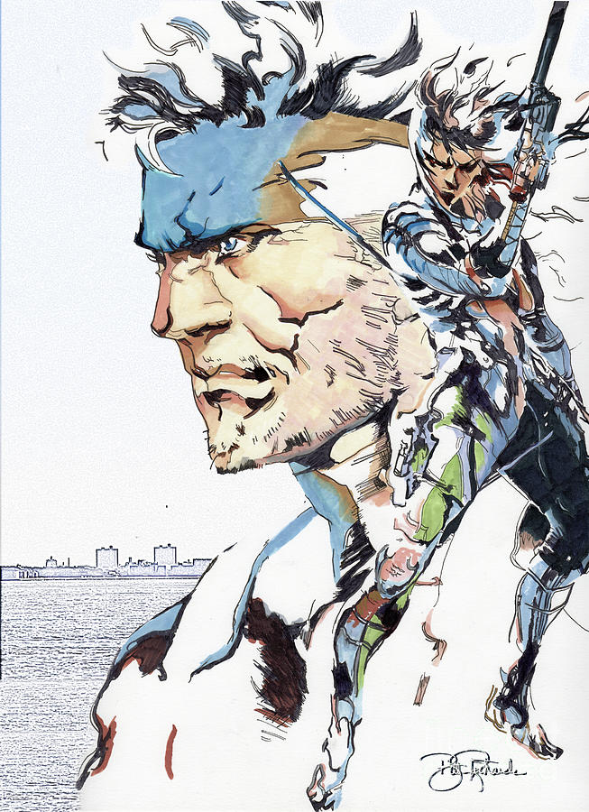 Metal Gear Solid Drawing by Bill Richards