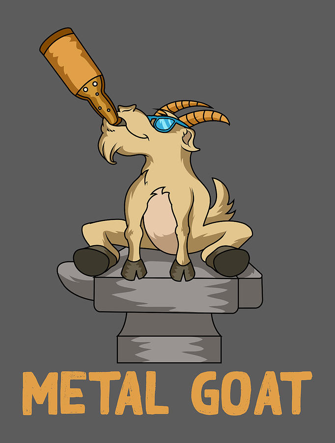 Metal Goat - Heavy Metal For Men Women Musician Funny Saying Goat Coffee Mug  by Mercoat UG Haftungsbeschraenkt - Pixels