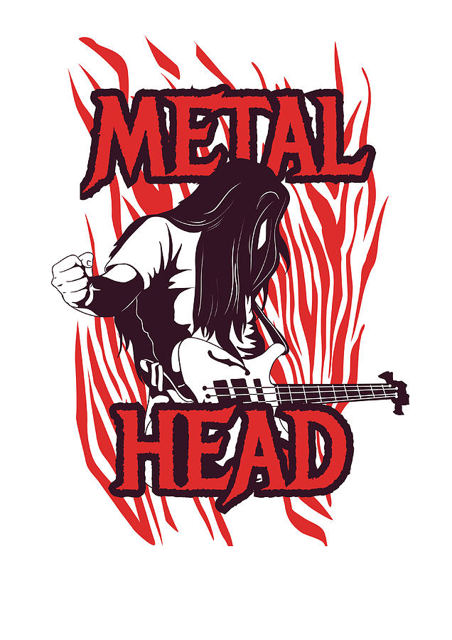 Music Digital Art - Metal Head by Jacob Zelazny