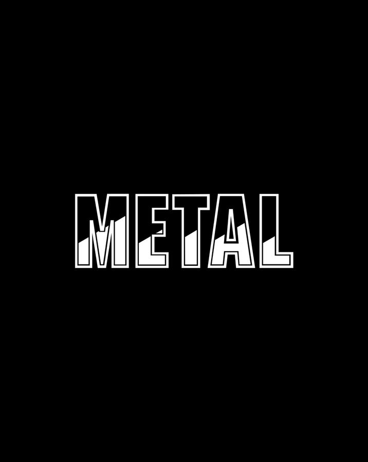 METAL Heavy Metal Music Genre Word Graphic Design Digital Art by Andy ...