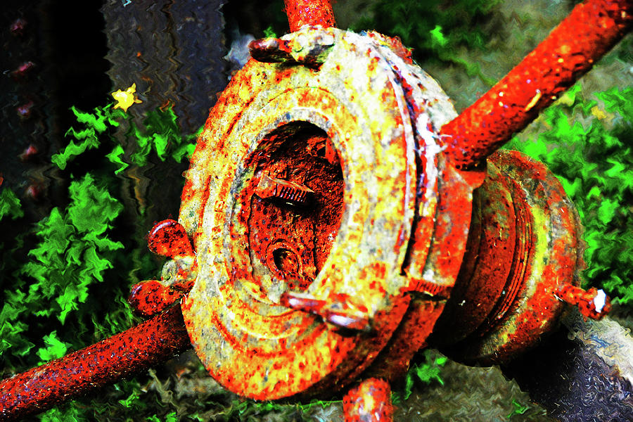 Patina Photograph - Metal Object by Simone Hester