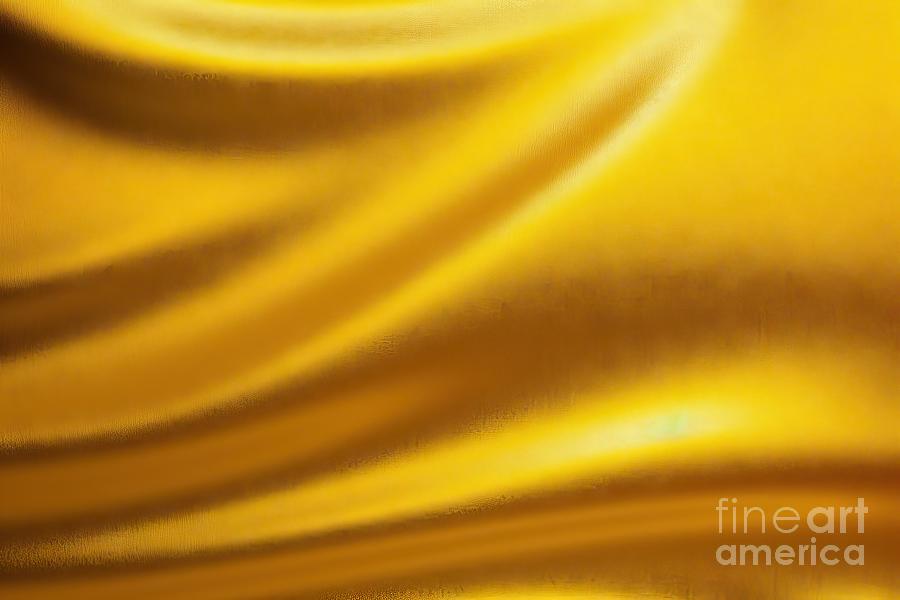 Abstract Painting - Metal texture background in gold.Panorama gold texture by N Akkash